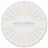 Sticker Elégante Beauté Gold Sunburst (Devant)