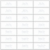 Sticker Elégante Dusty Blue Classic Script Adresse du clie (Devant)