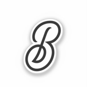 Sticker Élégante initiale moderne minimaliste sur gris