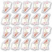 Sticker Élégantes Fleurs de Noël (Devant)