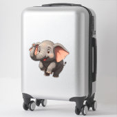 Sticker Élément de dessin animé d'éléphant bébé adorable (Sur valise)