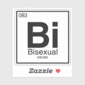 Sticker Élément de tableau périodique bisexuel (Feuille)