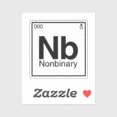 Sticker Élément NB - Tableau périodique non binaire (Feuille)