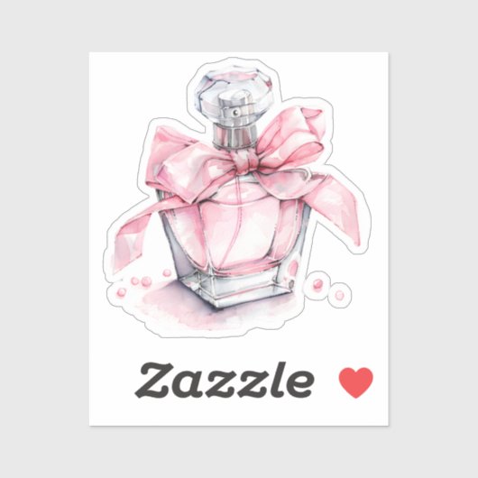 Sticker Éléments de coquette de l'aquarelle (Feuille)