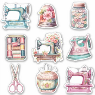 Sticker Eléments de couture vintages