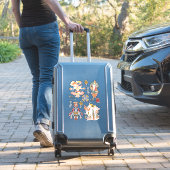 Sticker Éléments floraux Art Déco Fleurs et Oiseaux (Valise Insitu)