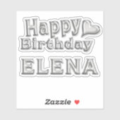 Sticker Elena Happy Birthday (Feuille)