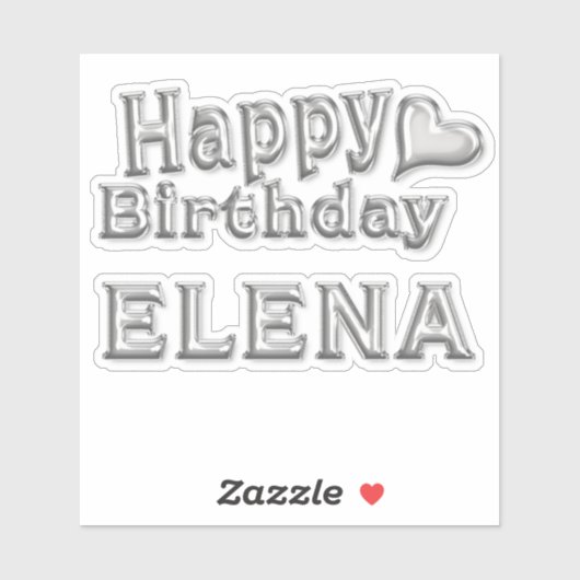Sticker Elena Happy Birthday (Feuille)