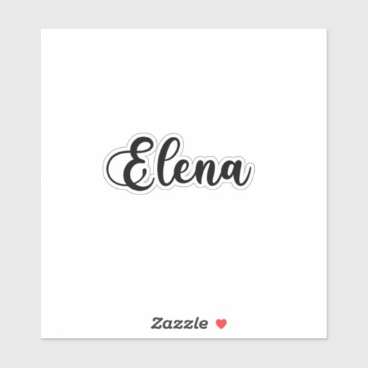 Sticker Elena Name - Calligraphie manuscrite (Feuille)