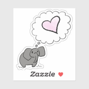 Sticker Eléphant amoureux