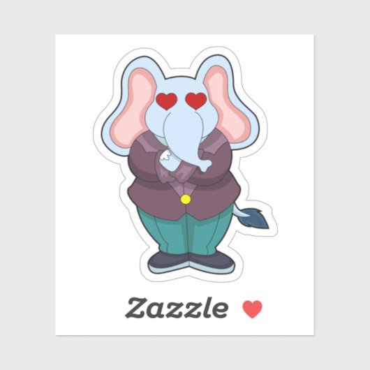 Sticker Elephant as Groom with Suit.PNG (Feuille)