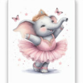 Sticker Eléphant au ballet (Recto)
