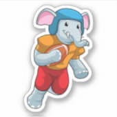 Sticker Elephant au football (Devant)