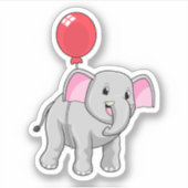 Sticker Eléphant avec ballon (Devant)