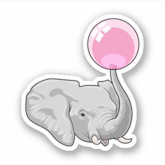 Sticker Eléphant avec ballon (Devant)