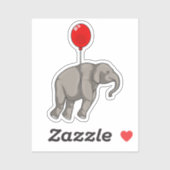 Sticker Éléphant avec ballon (Feuille)