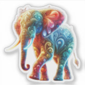 Sticker Eléphant coloré (Devant)