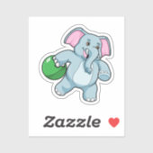 Sticker Éléphant de bowling (Feuille)