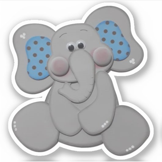 Sticker Eléphant de dessin (Devant)