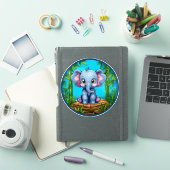 Sticker Éléphant de dessin animé (Couverture iPad)