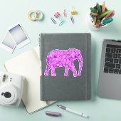 Sticker Eléphant de fleur, Améthyste pourpre et orchidée (Couverture iPad)