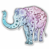 Sticker éléphant de Mandala (Devant)