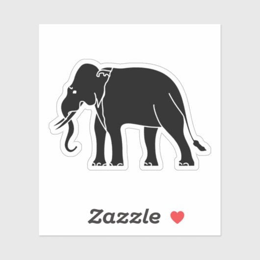 Sticker Éléphant de Siamese (Feuille)