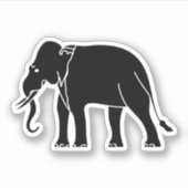 Sticker Éléphant de Siamese (Devant)