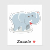 Sticker Eléphant joli dessin (Feuille)