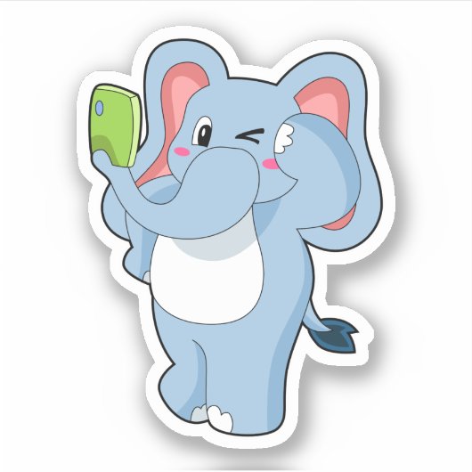 Sticker Elephant Mobile (Devant)