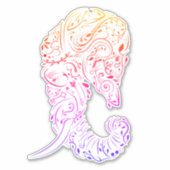 Sticker éléphant orné (Devant)
