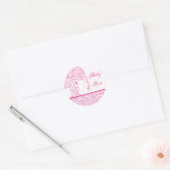 Sticker Eléphant Pink Baby Love (Enveloppe)