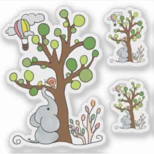 Sticker Éléphant sur l'arbre