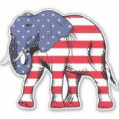 Sticker Eléphant USA (Devant)