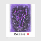 Sticker Eléphant Violet (Feuille)