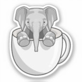 Sticker Elephant with Cup (Recto)