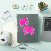 Sticker Eléphants asiatiques ensemble de 2 rose (Couverture iPad)