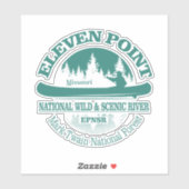Sticker Eleven Point River (canot) (Feuille)