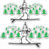 Sticker Elfe sur la planche de surf Thunder_Cove (Devant)