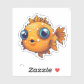 Sticker Élimer le poisson rouge doré (Feuille)