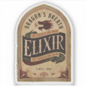Sticker Élixir de Dragons Souffle d'Halloween Potion Magiq (Devant)