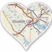 Sticker Elizabeth City Caroline du Nord (Devant)