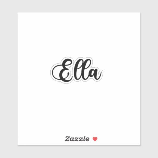 Sticker Ella Name - Calligraphie manuscrite (Feuille)