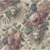 Sticker Elle a des griffes - Gothique Floral (Devant)