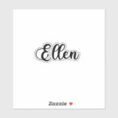 Sticker Ellen Name - Calligraphie manuscrite (Feuille)