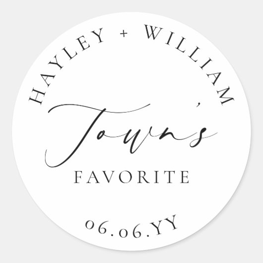 Sticker Ellesmere Favorite Favoriser Classic Round (Devant)