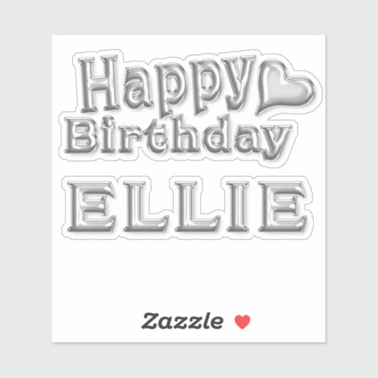 Sticker Ellie Happy Birthday (Feuille)