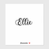 Sticker Ellie Nom - Calligraphie manuscrite (Feuille)