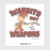Sticker ELMER FUDD™ & BUGS BUNNY™ "Wabbits Not Arms" (Feuille)