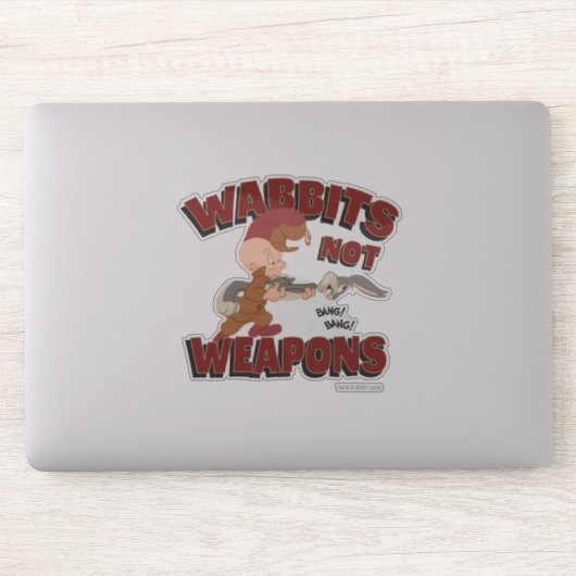 Sticker ELMER FUDD™ & BUGS BUNNY™ "Wabbits Not Arms" (Ordinateur)